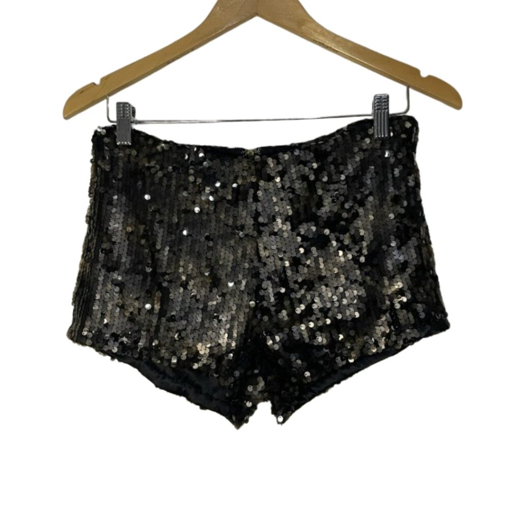 TCEC Sequin Shorts Low Rise Stretch Hot Pants NWT Small Party Club Festival - Picture 3 of 12